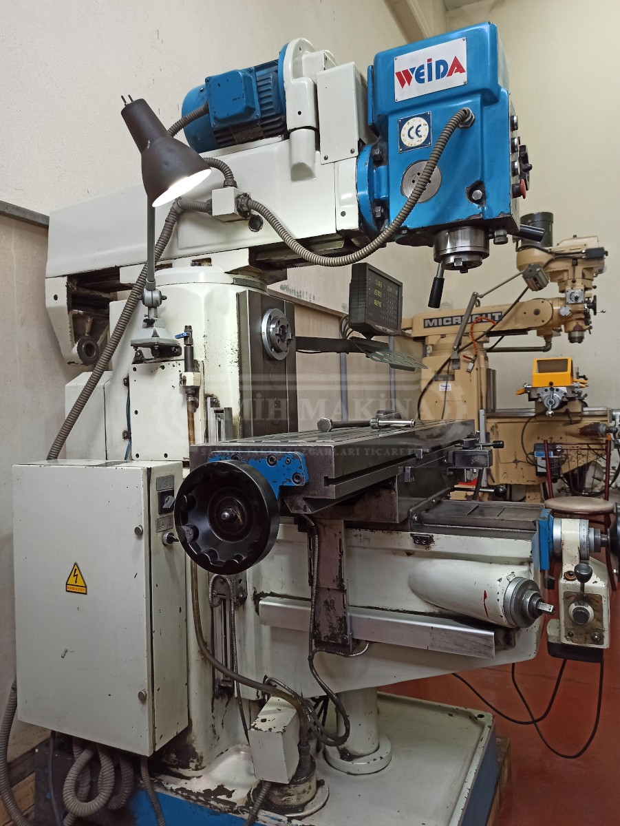 Dijitalli Weida Arbürlü Şanzımanlı Kalıpçı Üniversal Freze Tezgahı - Görsel 7