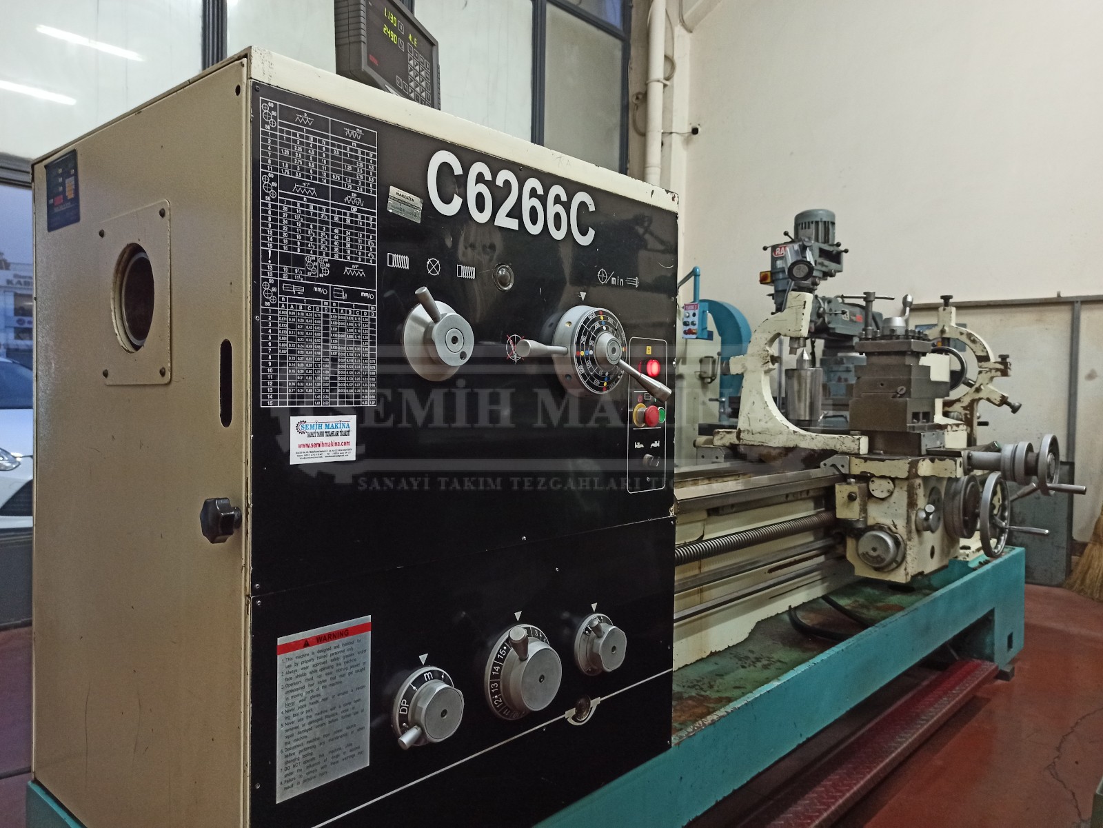 2 Metre Dijitalli 660 Çap Fener 105 Monoblok Gövde Geniş Banko Rapid Hareketli Torna