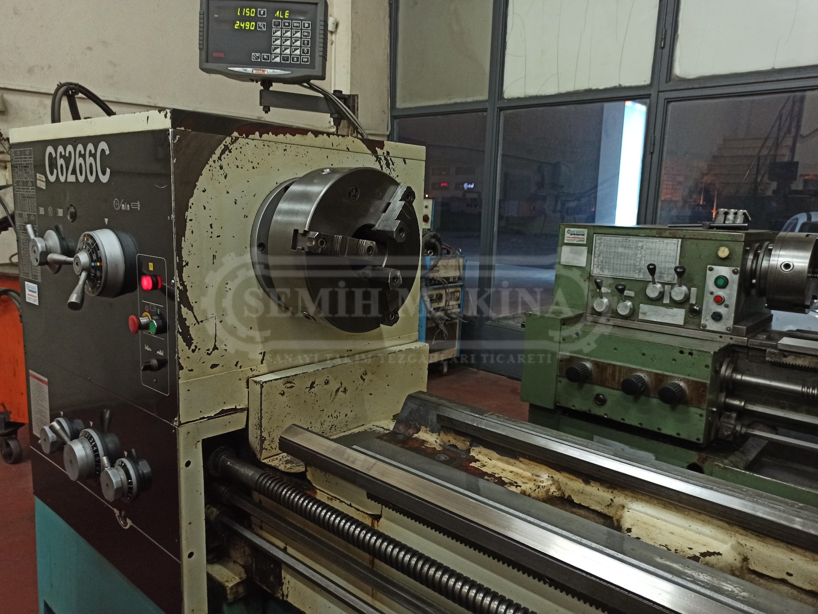 2 Metre Dijitalli 660 Çap Fener 105 Monoblok Gövde Geniş Banko Rapid Hareketli Torna - Görsel 10