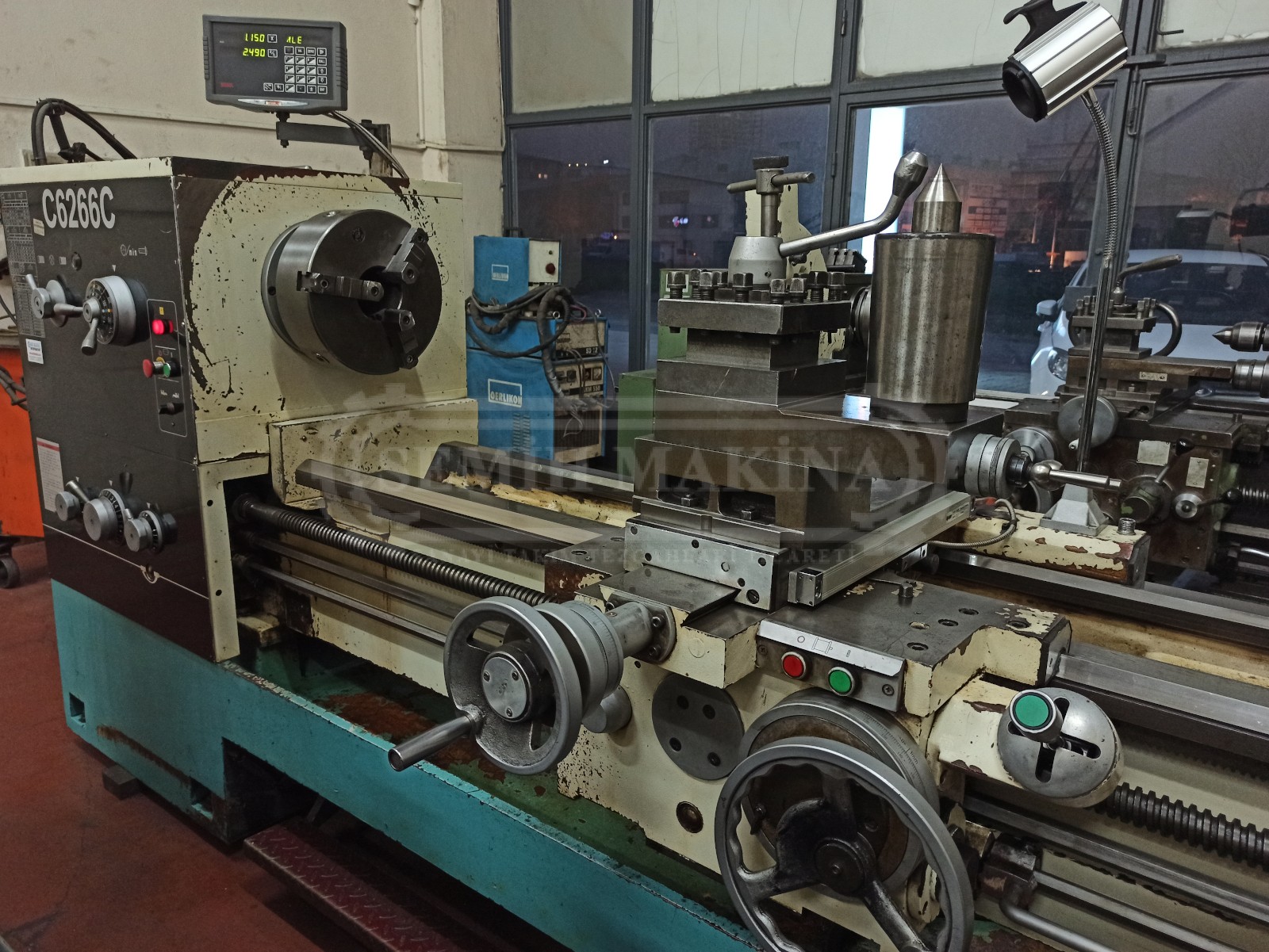 2 Metre Dijitalli 660 Çap Fener 105 Monoblok Gövde Geniş Banko Rapid Hareketli Torna - Görsel 14