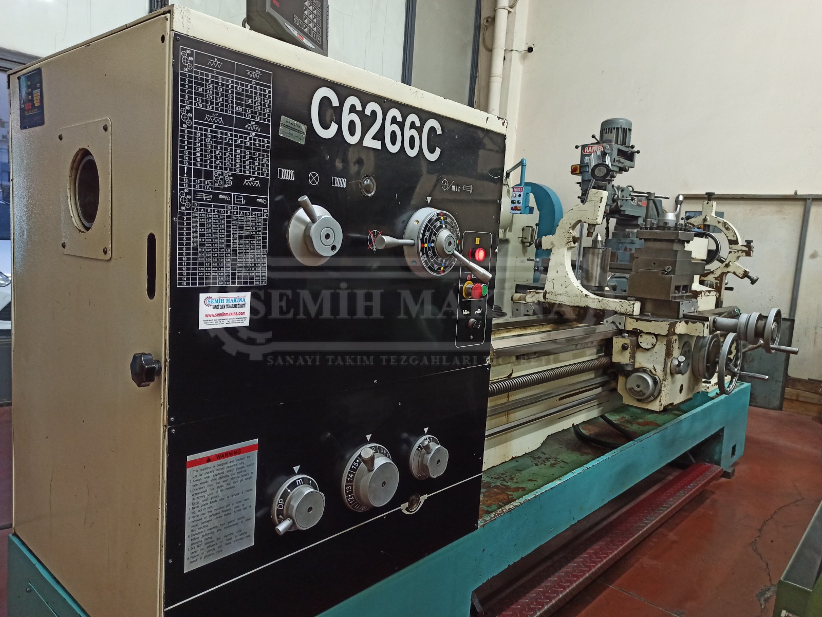 2 Metre Dijitalli 660 Çap Fener 105 Monoblok Gövde Geniş Banko Rapid Hareketli Torna - Görsel 16