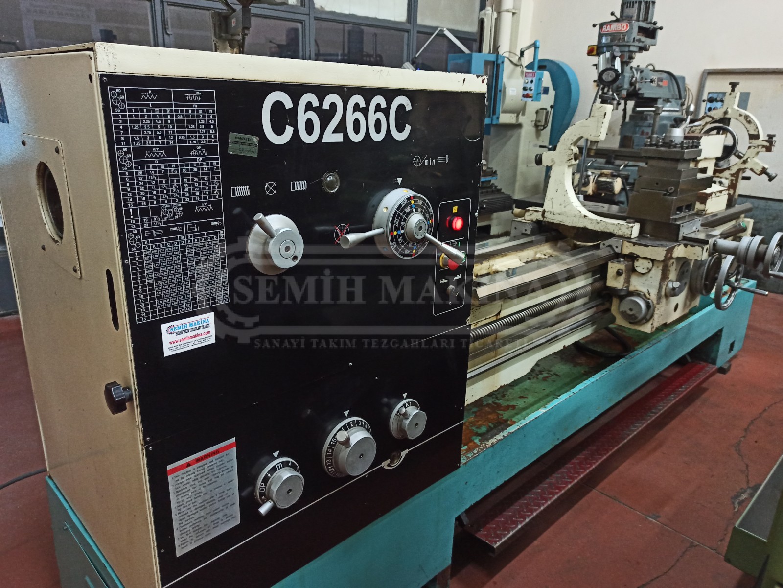 2 Metre Dijitalli 660 Çap Fener 105 Monoblok Gövde Geniş Banko Rapid Hareketli Torna - Görsel 3