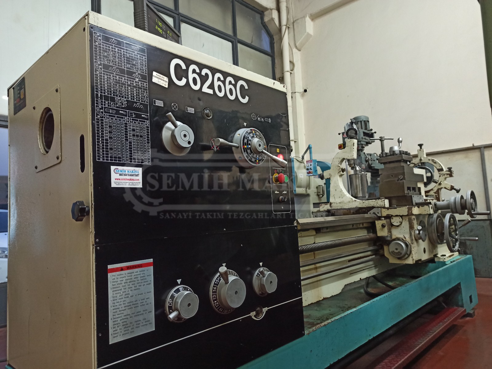 2 Metre Dijitalli 660 Çap Fener 105 Monoblok Gövde Geniş Banko Rapid Hareketli Torna - Görsel 6