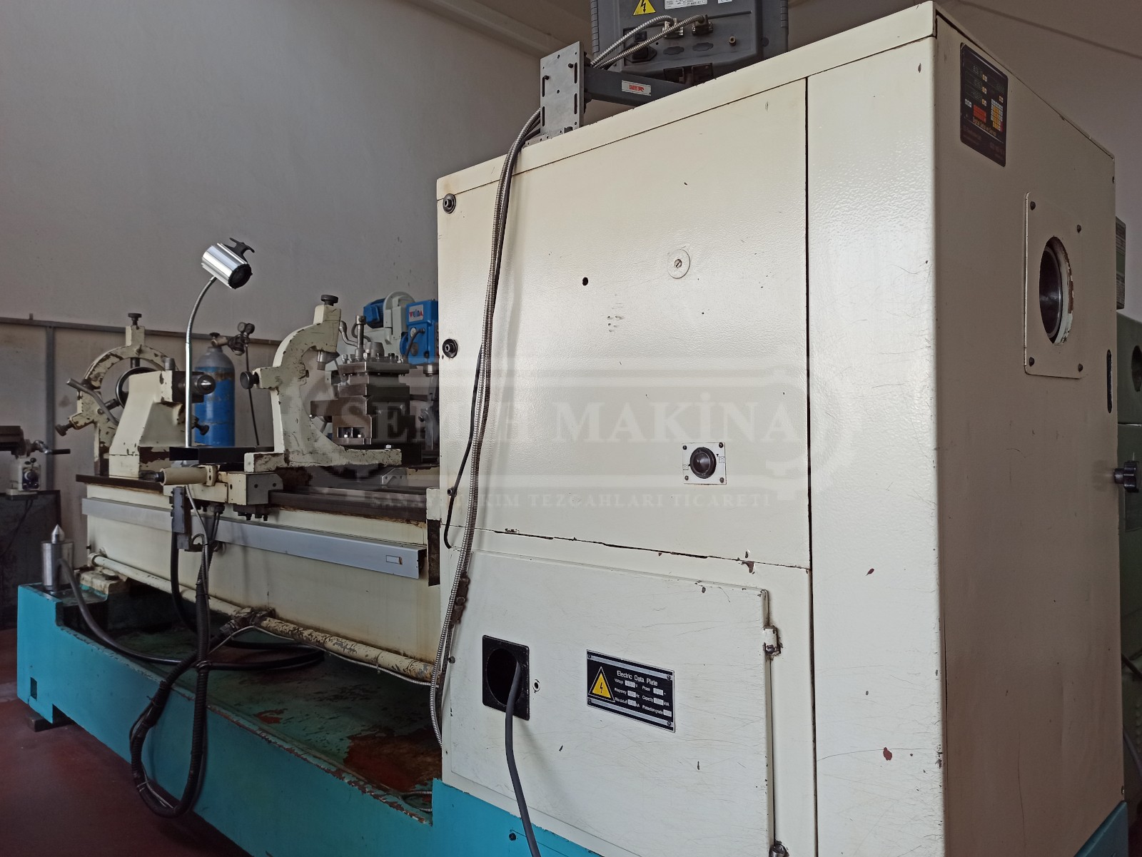 2 Metre Dijitalli 660 Çap Fener 105 Monoblok Gövde Geniş Banko Rapid Hareketli Torna - Görsel 8