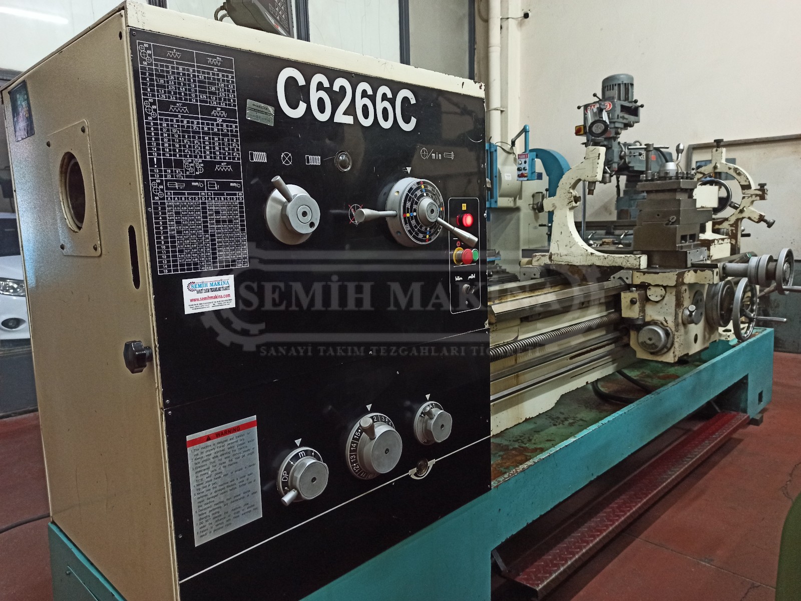 2 Metre Dijitalli 660 Çap Fener 105 Monoblok Gövde Geniş Banko Rapid Hareketli Torna - Görsel 9