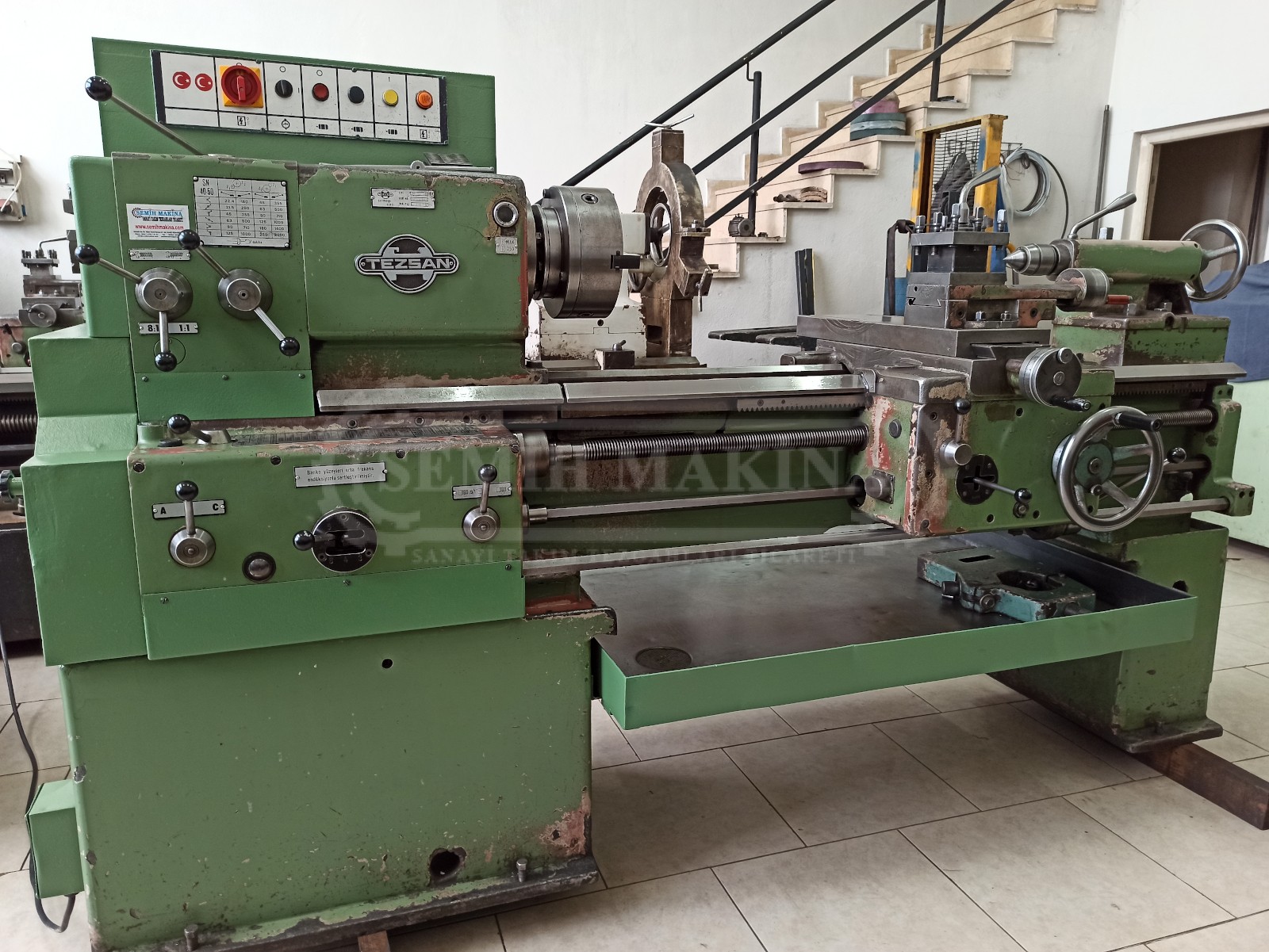 Sıfır Ayarında 1 Metre Kızakları Orjinal Tezsan SN50C Tos Torna - Görsel 5